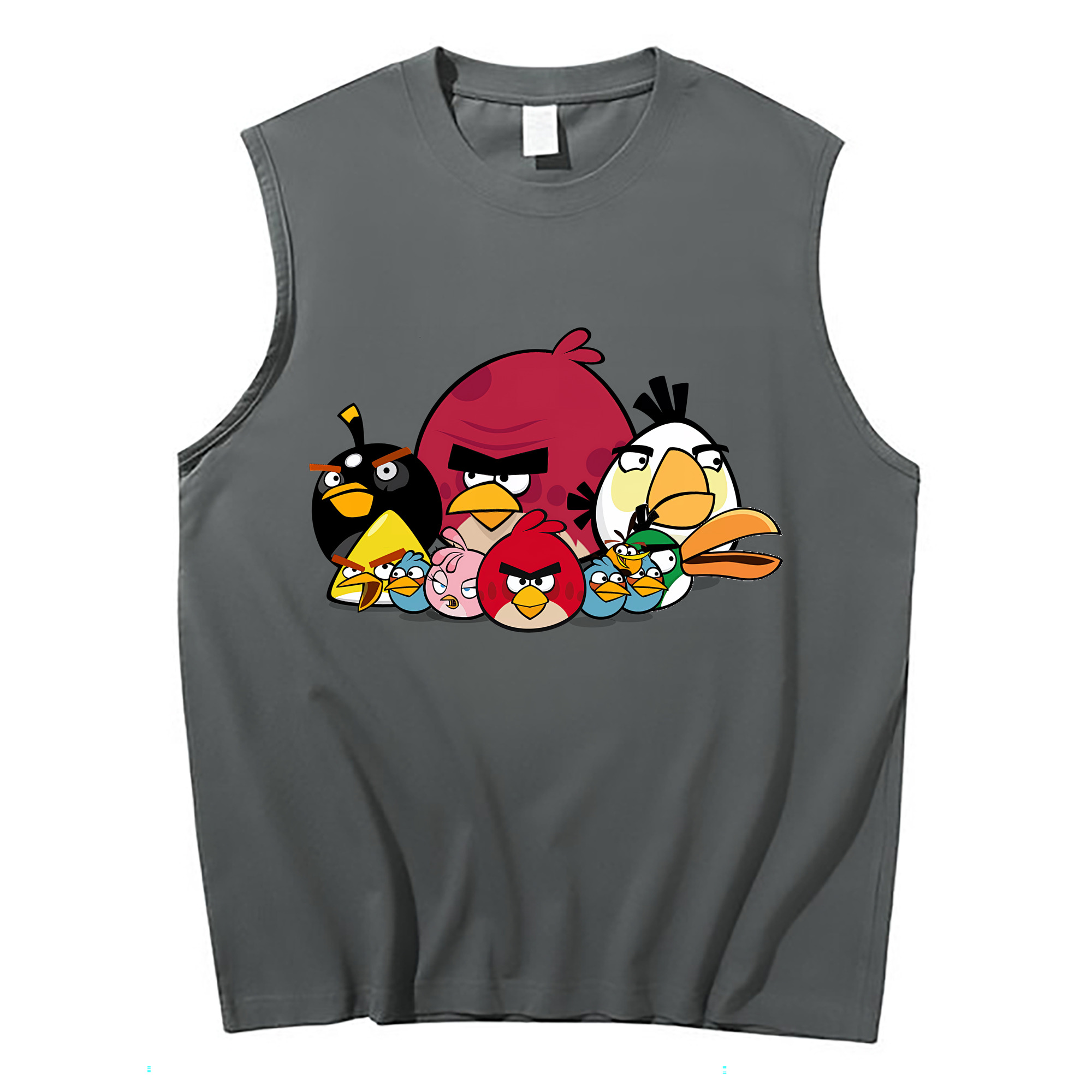 （画像用） Angry Birds アングリーバード コットン100％タンクトップ（フロントプリント）